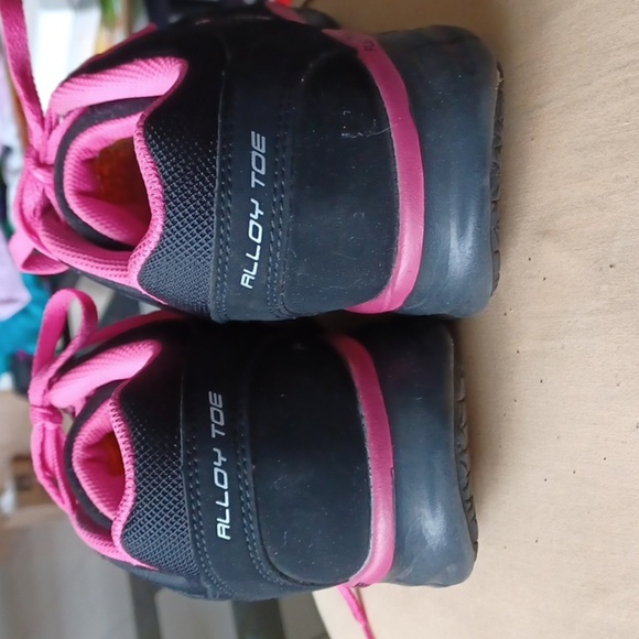 Skechers Synergy Sandlot Black Alloy Safety Toe Lace Work Shoes 76553 Womens 9 - Picture 3 of 7